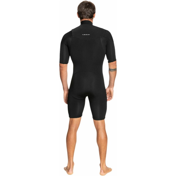 2026 Quiksilver Mens Everyday Sessions 2mm Chest Zip Shorty Wetsuit EQYW503036 - Black